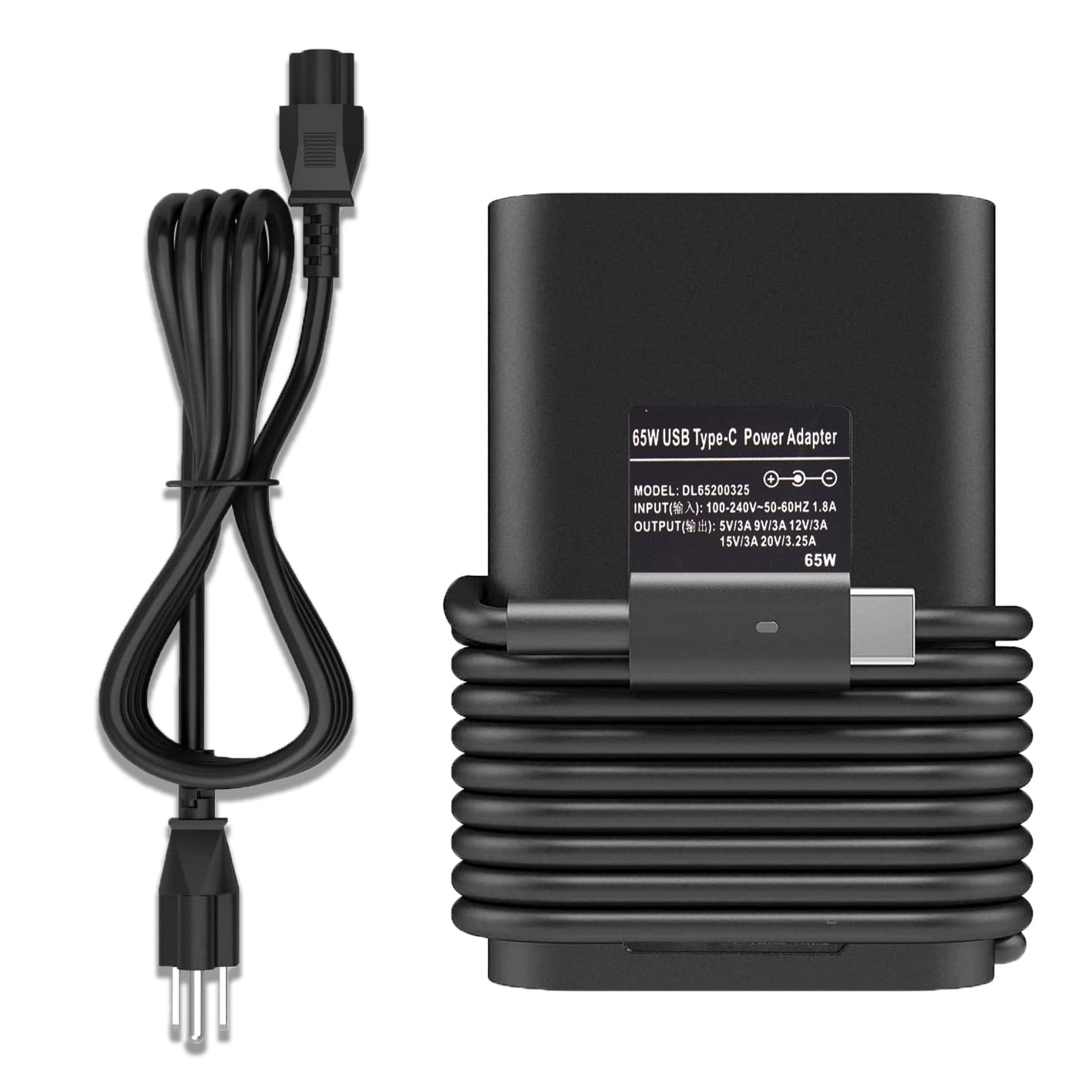 65W USB Type C Charger for Dell Latitude, Inspiron, XPS Laptop Power