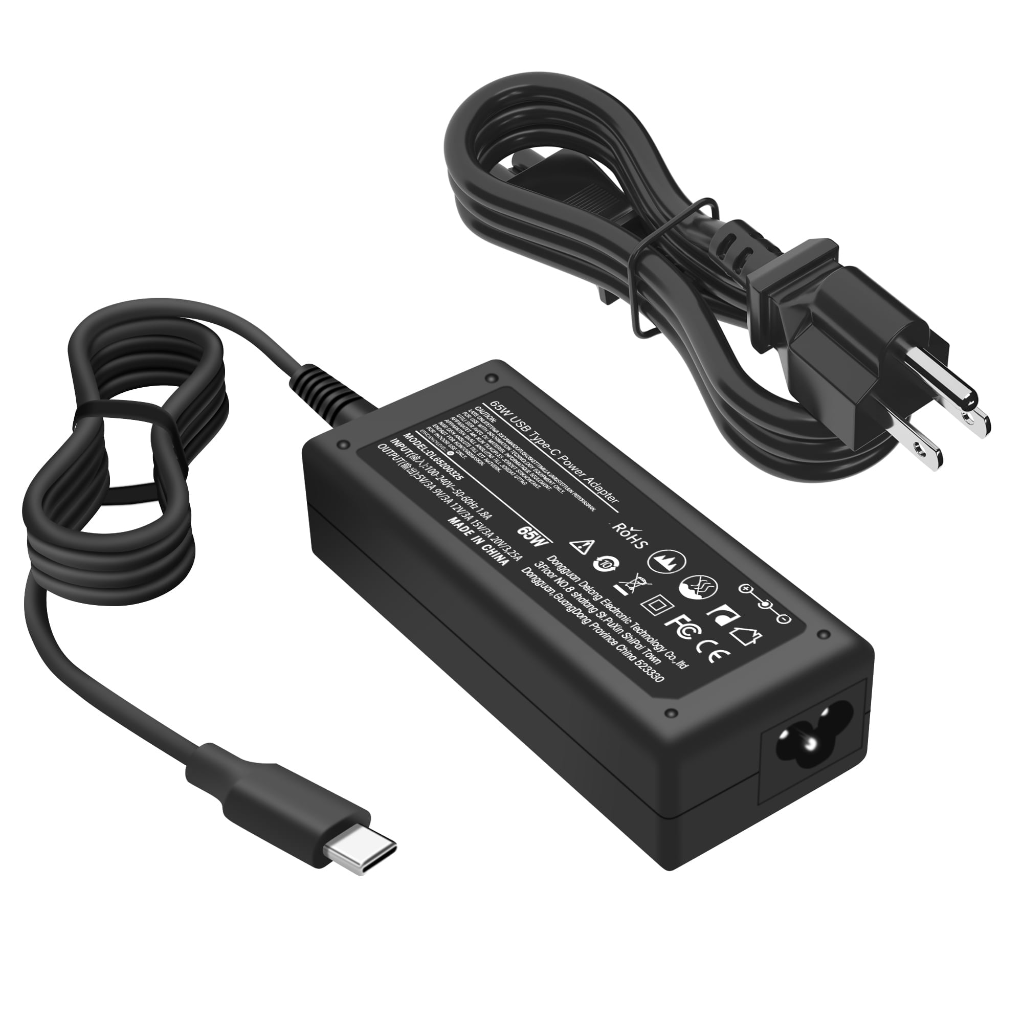 EBKK 65W USB C Power Adapter Charger for Dell Chromebook Latitude