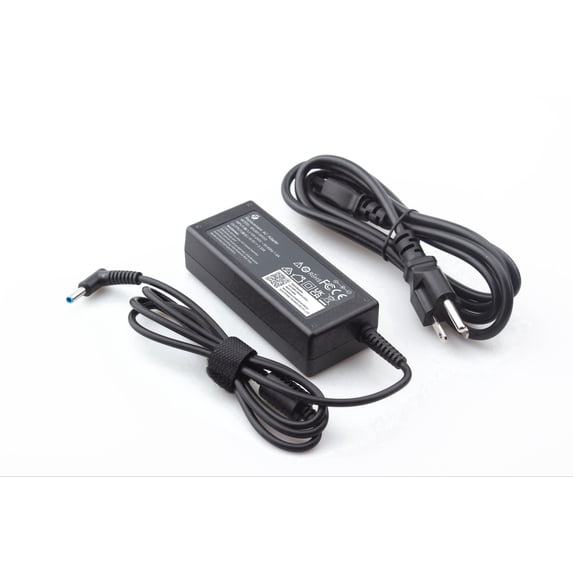 Famous Tech Shop 65W Laptop Charger for HP Pavilion, EliteBook, ProBook, Stream and Envy x360, Blue Tip AC Adapter with Power Cord