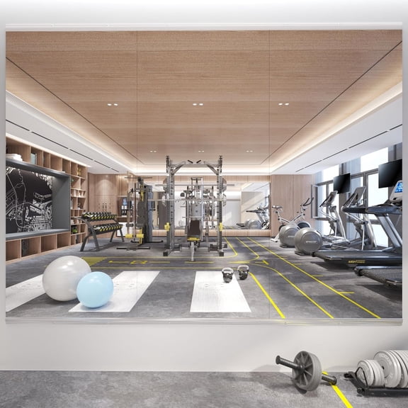 65X24 3Pack Large Home Gym Mirror, Frameless Tempered Glass Dance Wall Mounted Mirror for Home, Yoga, Dancing, Studio, Living Room