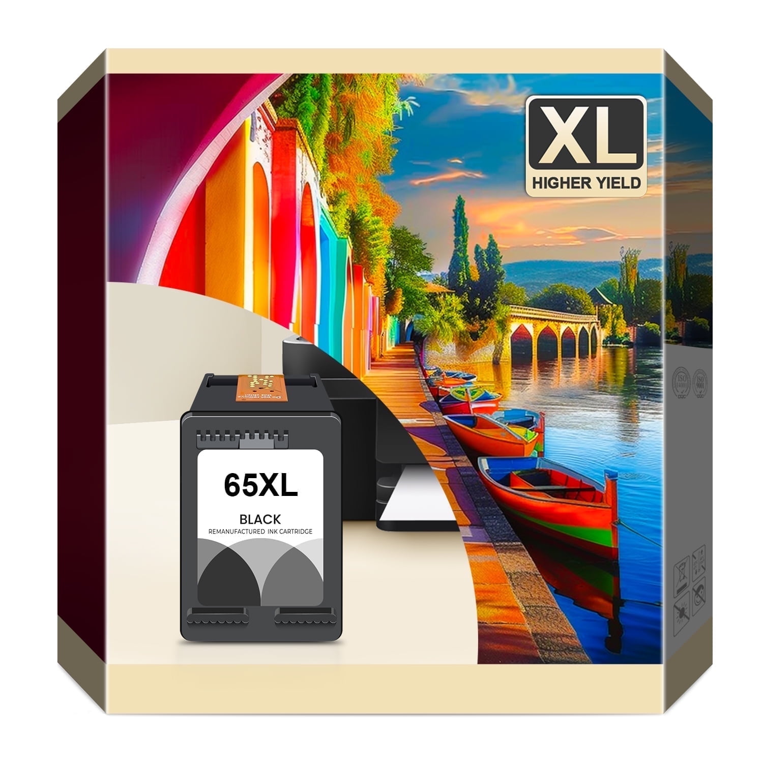 Printer 65 Ink for 65XL 65 XL Black Ink Cartridge for 65 Ink Compatible ...