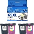 thumbnail image 1 of 65XL 65 XL Ink Cartridges Compatible for HP 5055 5052 5058 3755 2655 3752 3720 3722 3723 3758 2652 2622 2624 Inkjet Printers, Leak-Proof Design Crisp Printing, 1 of 7