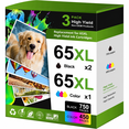 thumbnail image 1 of 65XL Ink Cartridges Compatible for Ink 65 for DeskJet 3755 3700 3752 3772 2600 2622 2652 2655 2640 Envy 5000 5055 5052 5014 5010 5070 AMP 100 120 130 Printers (3 Pack), 1 of 11