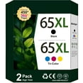 thumbnail image 1 of 65XL Ink Cartridges Compatible for HP 65 Ink Cartridges for HP DeskJet 3755 3700 2600 3700 3772 2652 3752 2622 2624 Envy 5055 5000 5058 Printer (1 Black, 1 Tri-Color), 1 of 7