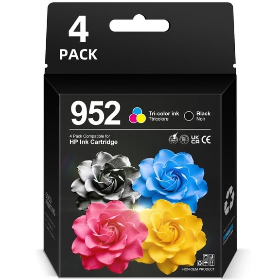 952 Ink for HP 952 Ink Cartridges (4-pack) for HP 952XL Ink Cartridges Combo Pack Compatible for HP Officejet 8740 Ink Series
