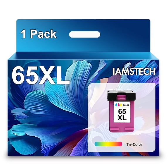 65XL Tri-Color Ink Cartridge Replacement Compatible for Color Ink 65 for Envy 5055 5052 5058 DeskJet 3755 2655 3720 3722 3723 3730 3732 3752 Printer Ink（1 Pack）
