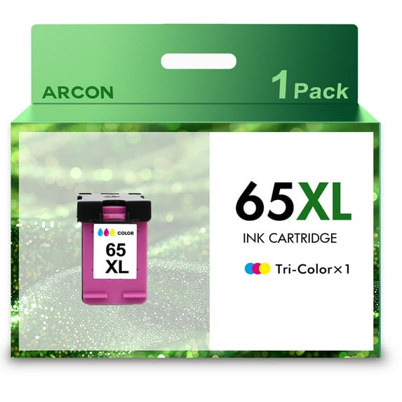 65XL Tri-Color Ink Cartridge Replacement Compatible for HP Color Ink 65 for Envy 5055 5052 5058 DeskJet 3755 2655 3720 3722 3723 3730 3732 3752 Printer Ink (1 Pack)