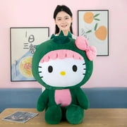 65cm 35cm Green Hello Kitty Doll Large Plushies Kawaii Kt Cat Plush Toy Children's Gifts Grab Sanrio Doll Birthday Gifts For Gir