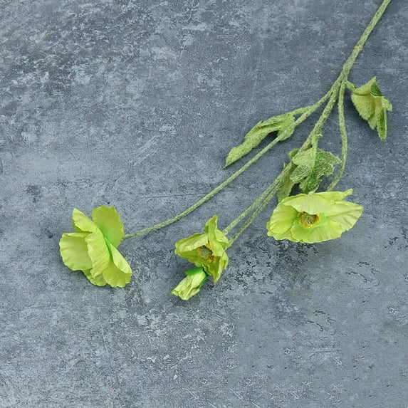 65cm Artificial Flowerr Poppy White Silk for Wedding Home Decoration Gift Christmas DIY Cutting Fake Flower Process