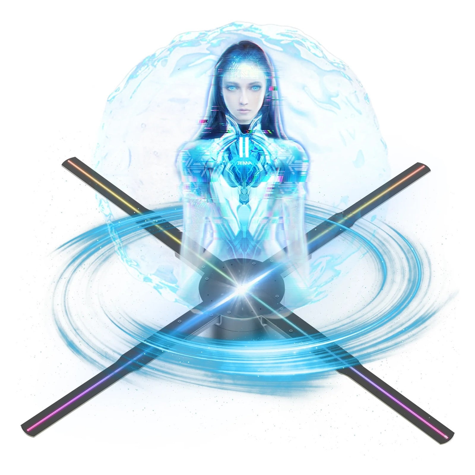65cm Holographic Fan 768 Led Sign Neon HD 2000*1536 Resolution Naked Eye 3d Hd Projector New Advertising Light ,Versatile And Practical