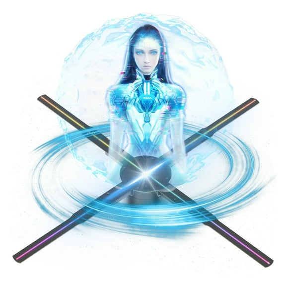 65cm Holographic Fan 768 Led Sign Neon HD 2000*1536 Resolution Naked Eye 3d Hd Projector New Advertising Light ,Versatile And Practical