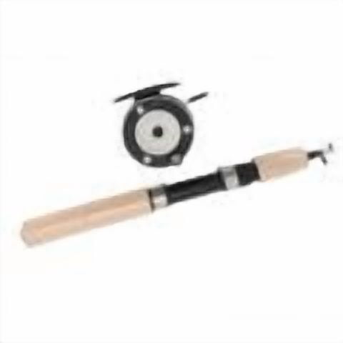 65cm Ice Fishing Rod Reel Combo Set Smooth Rotation Comfortable Grip Non Slip Spinning Ice Fishing Combos for Trout Walleye Perch
