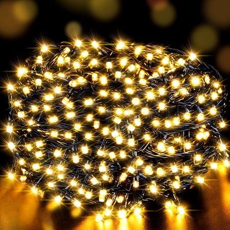 65ft 200 LED Twinkle Christmas String Lights, Plug in Outdoor Indoor Fairy Lights for Christmas Tree, Patio, Garden, Party, Wedding Decorations(Warm White)