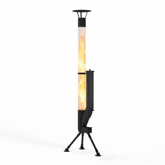 TMWINGS 65 Inch Pellet Patio Heater, Freestanding Outdoor Heater with Glass Tube for Patio, Backyard and Garden