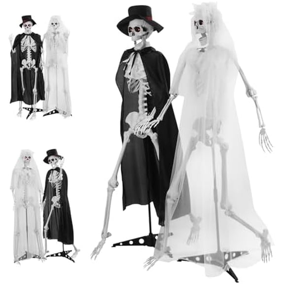 65inch Halloween Skeleton Full Size Skeleton, Life Size Poseable Skeletons for Outdoor Decoration Halloween Realistic Full Body Bones with Movable Joints for Party Haunted House$$Garden &