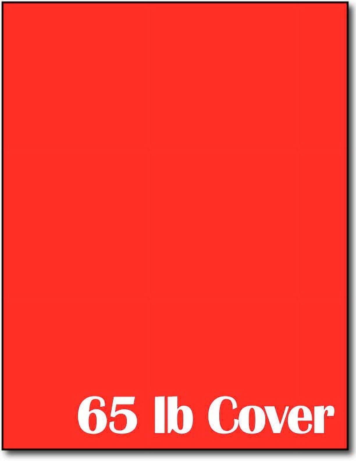 65lb Cover Cardstock Paper MMF7 8.5 x 11 inch 25 Sheets (Bright Red