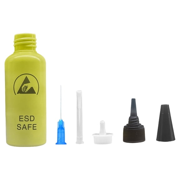 65ml ESD Dispenser Plastic Solvent Bottle Leak Proof Needle Bottle for Glues Removal Hand Tool Maintenance Projects