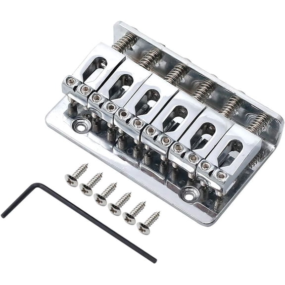 65mm Hardtail Bridge Top Load Guitar Saddle Tailpiece for 6 String Tele Strat Style Electric Guitar