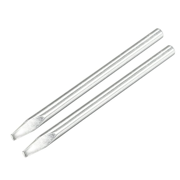 Unique Bargains 65mm Soldering Iron Tip Replacement 2.3mm Width Solder Tip 30W Silver 2Pcs