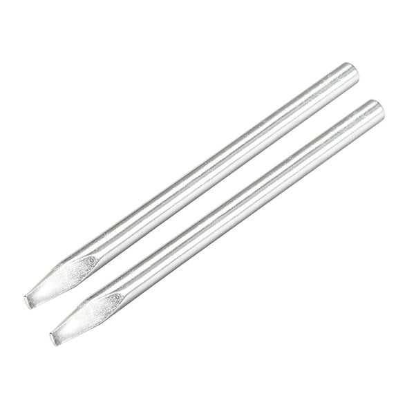 Unique Bargains 65mm Soldering Iron Tip Replacement 2.3mm Width Solder Tip 30W Silver 2Pcs