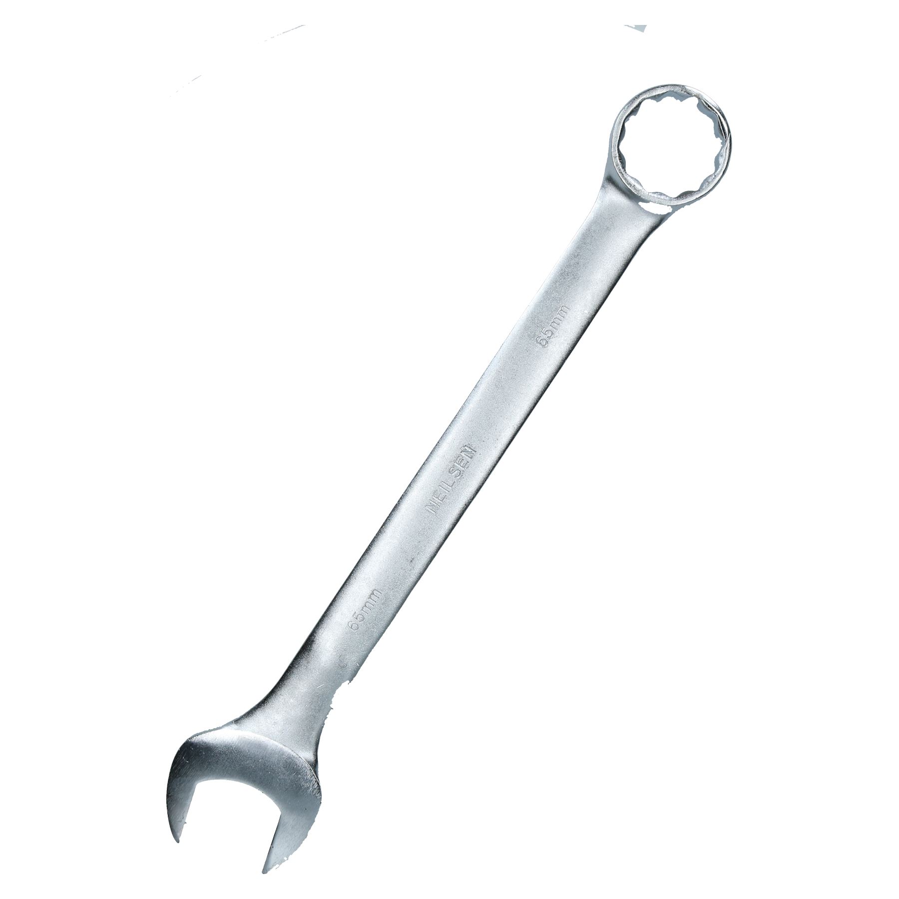 65mm Metric Jumbo Combination Spanner Wrench – Ring & Open End, Drop Forged Steel | 680mm Long, 3800g Weight | HGV & Industrial Use