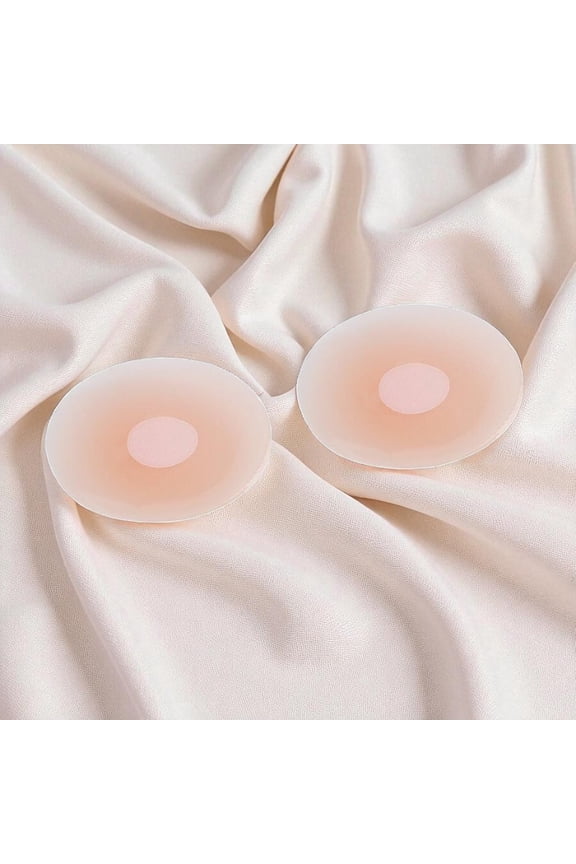 65mm Silicone Round Nipple Covers Strong Adhesive Invisible Under Clothing Cleavage Cover Universal Fit 1 Pair
