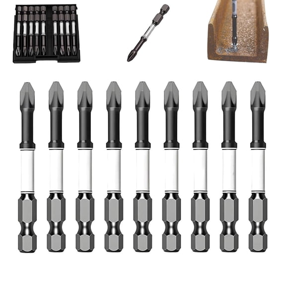 65mm Single Head Hexagon Shank Screwdriver Bits,High Magnetic Screwdriver Drill Bit Set,PH2 Cross Head Tips,Magnetic Anti Slip Impact Screwdriver Bits Set, For Home Improvement & Professional Use