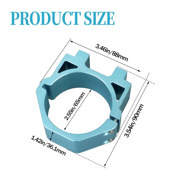 65mm Spindle Holder Bracket for Router Tools Aluminum 88x91x36mm
