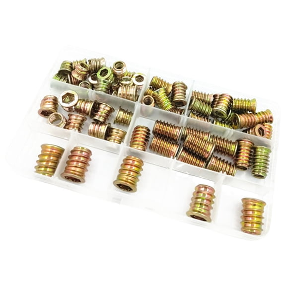 65pcs Practical Screw In Nut With Allens Wrenches for Sturdy Furniture Connection Daily Casual Use