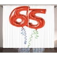 thumbnail image 1 of Ambesonne Party Curtains 2 Panel Set, Fun Party Balloons, 108" x 108", Red Green Blue, 1 of 3