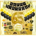 thumbnail image 1 of 65th Birthday Decoration Black and Gold for Boy & Girl, 65th Cake Topper, 65th Party Supplies for Her and Him, 65th Birthday Photo Props, 1 of 5