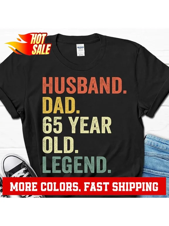 65th Birthday Gift for Men, Husband Dad 65 Year Old Legend Shirt, 65th Birt