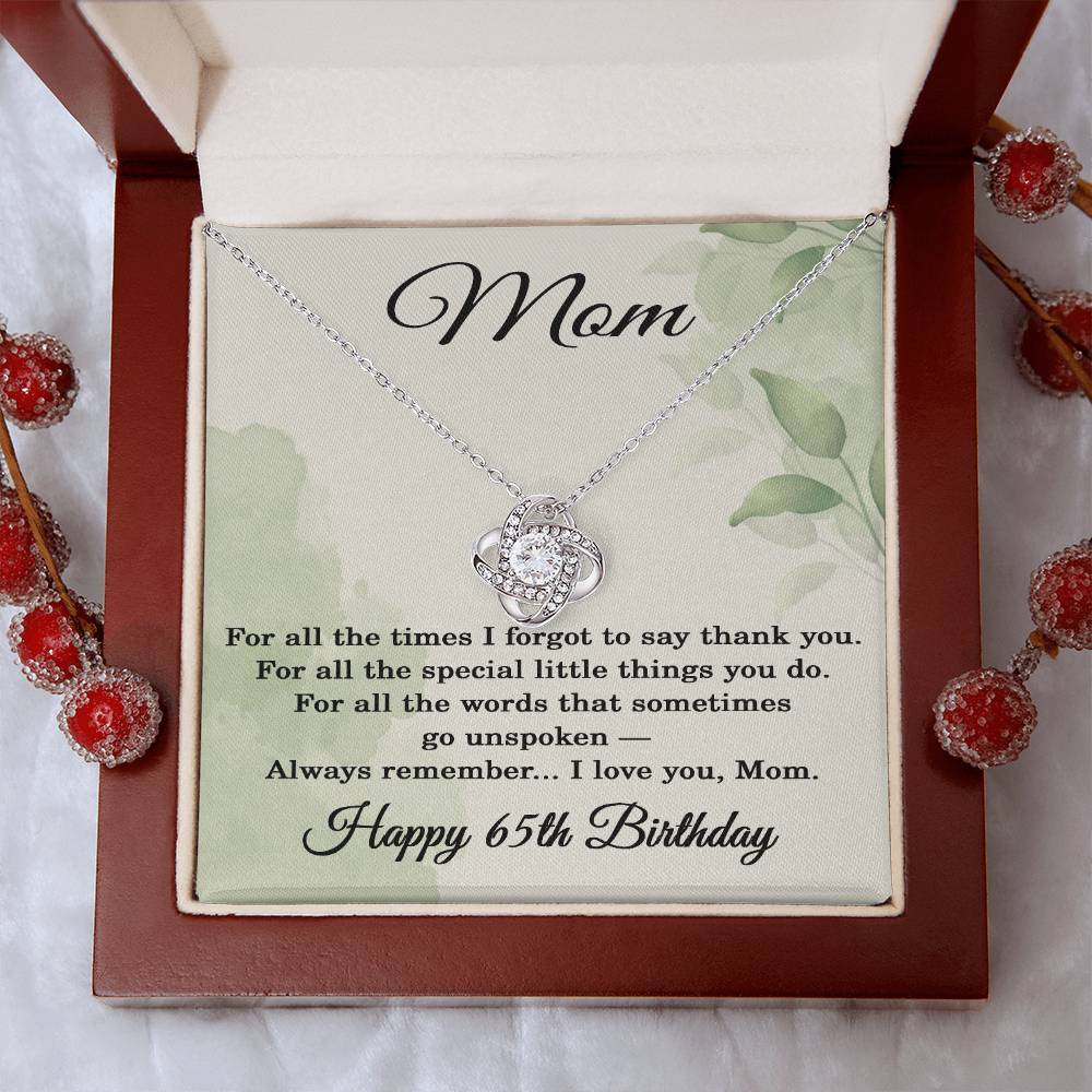 65th Birthday Gifts for Mom - 65th Birthday Necklace for Mom - Happy ...