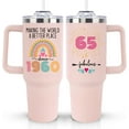 thumbnail image 1 of 65th Birthday Gifts for Women Unique Fun Funny Cute 1960 65 th Birthday Gift for Woman Turning 65 Year Old Grandma Mom Mother Wife Aunt Auntie Sisters Friend Coffee Mug 40oz Tumbler, 1 of 6