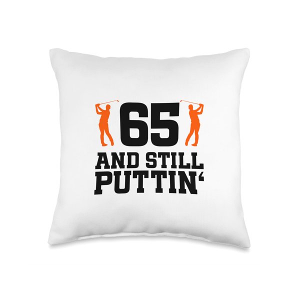 65th Birthday Golf 65 Years Old Golf Player Birthday Throw Pillow Y101