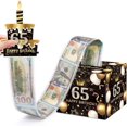 65th Birthday Money Box for Cash Gift, Surprise Pull Out Money Gift Box