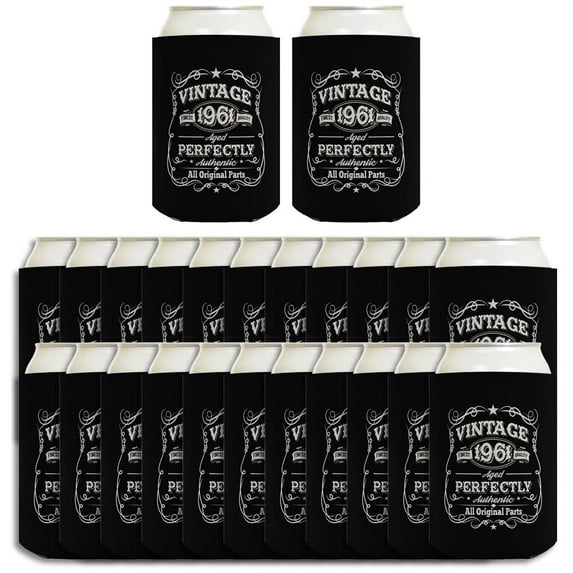 65th Birthday Presents Vintage 1961 Aged Perfectly 24-Pack Can Drink Thermocoolers Party Pack