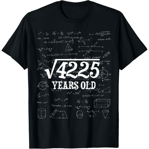 65th Birthday - Square Root of 65 Years Old T-Shirt100%Cotton