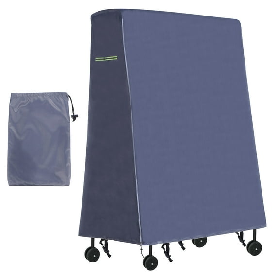 65x28x73'' Folding table tennis Table Cover Waterproof 420D Oxford Table Tennis Cover with Zipper, Gray