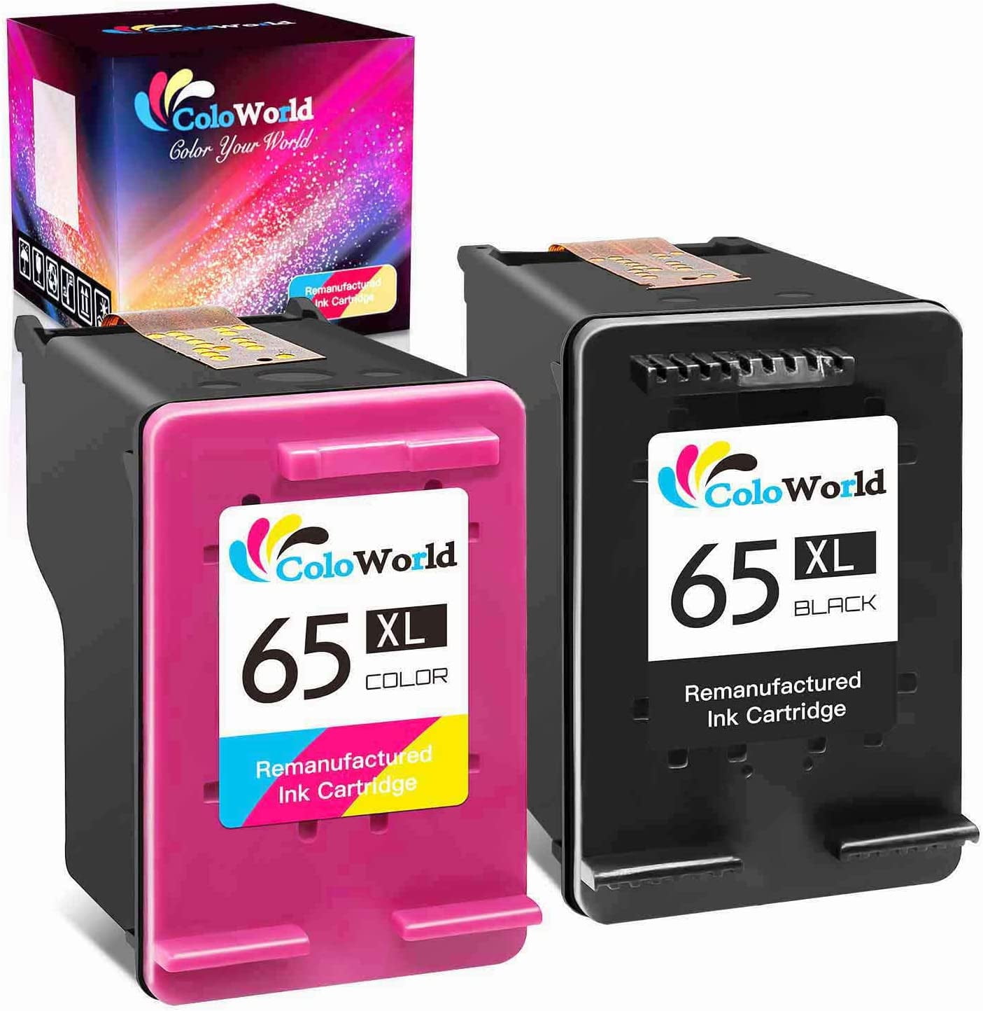 65xl Ink for HP 65 Ink Cartridges HP 65 Printer Ink for HP Deskjet 2255 2621 2622 2624 2652 2655