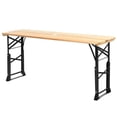 thumbnail image 1 of 66.5 Inch Outdoor Wood Folding Picnic Table Adjustable Height, 1 of 7