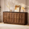 thumbnail image 1 of 66.5" Sideboard Buffet Cabinet with Storage, Modern Credenza with Arched Doors, Wood Accent Cabinet for Living Room, Entryway, Dining Room Storage, 1 of 10