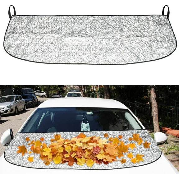 66.9"17.7" Car Windshield Cover Shade Universal All Seasons Snow Dust Leaf Protector Silver