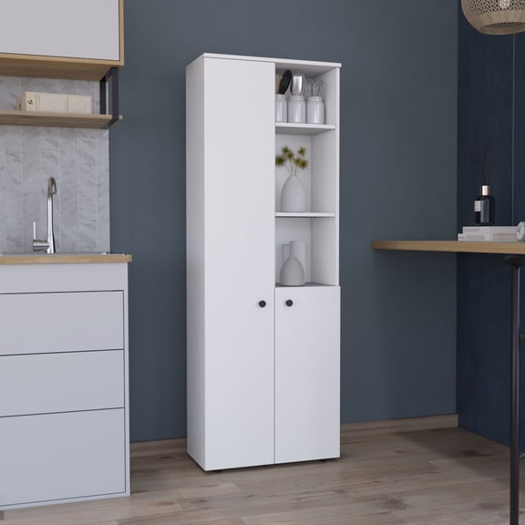 66.9" High Kitchen Cabinet | Three Doors and Shelves for Storage | High - Quality Engineered Wood | Addresses Kitchen Storage Issues