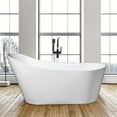 thumbnail image 1 of Dreamwerks 66.9 in. L Acrylic Curved Flat-bottom Not-Whirlpool Bathtub in Glossy White, 1 of 12