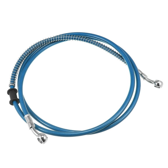 66.93" Length 10mm ID Motorcycle Hydraulic Brake Line Oil Hose Pipe Stainless Steel Braided Cable for ATV Motocross Blue