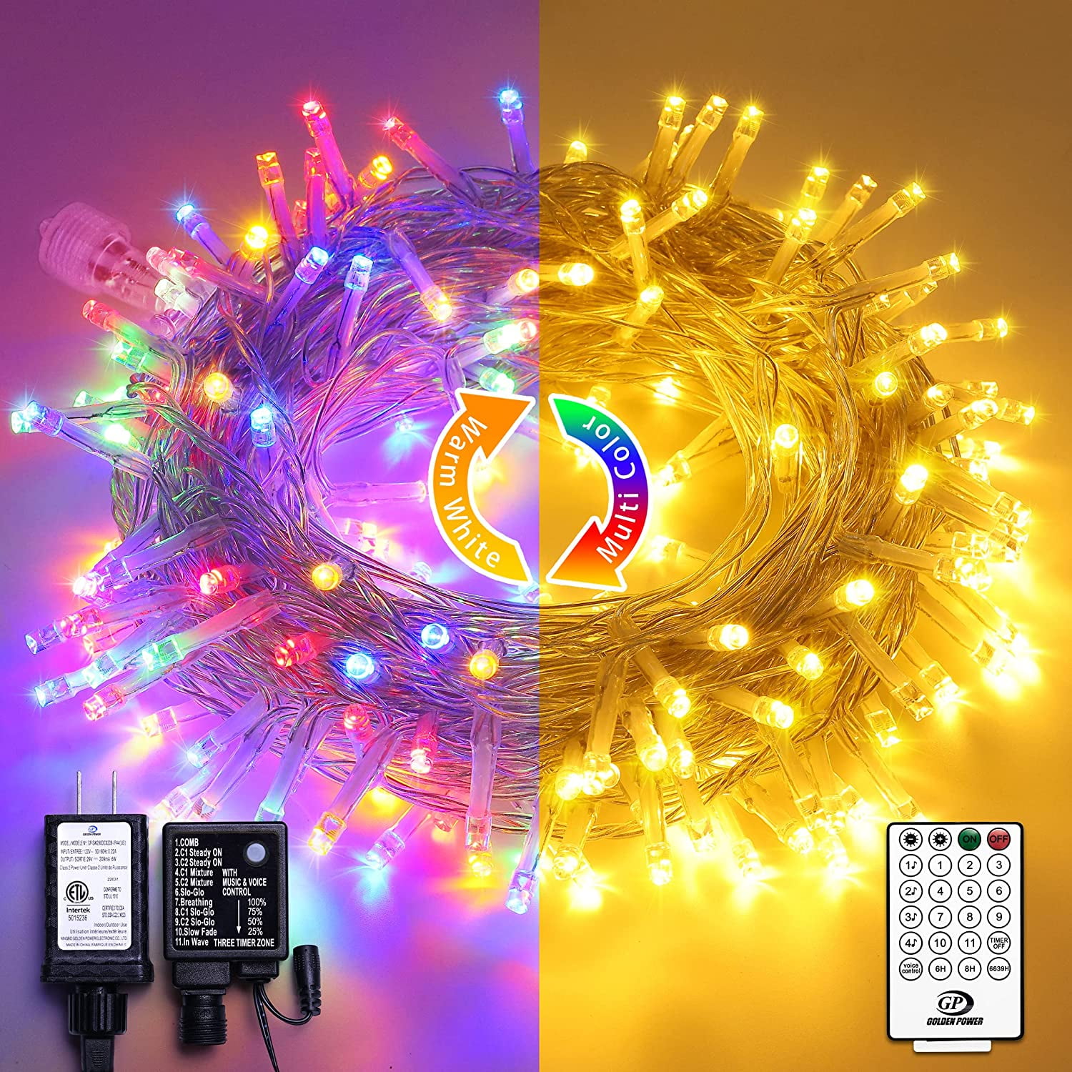 66 Feet 200 LED Christmas String Lights Indoor And Outdoor Waterproof