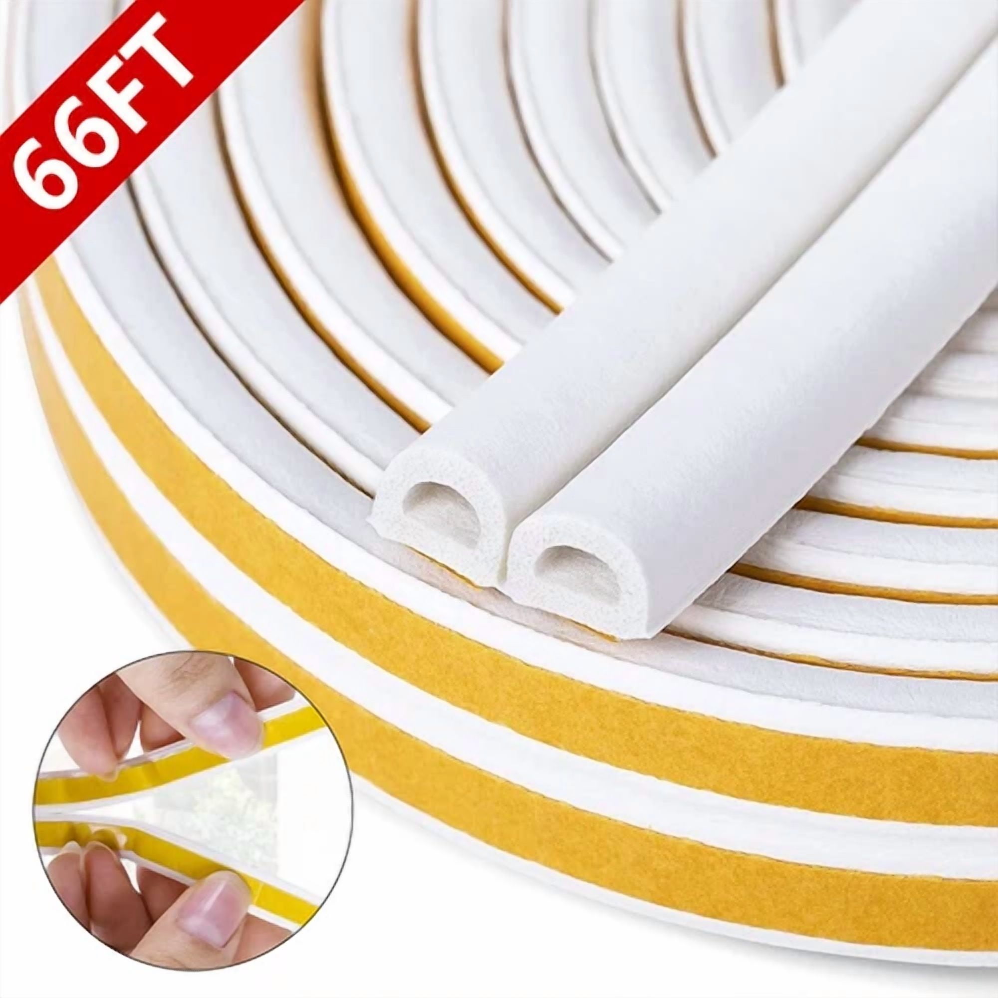66 Feet Self Adhesive Door Seal Strip Window Stripping Weather Strips House Roll
