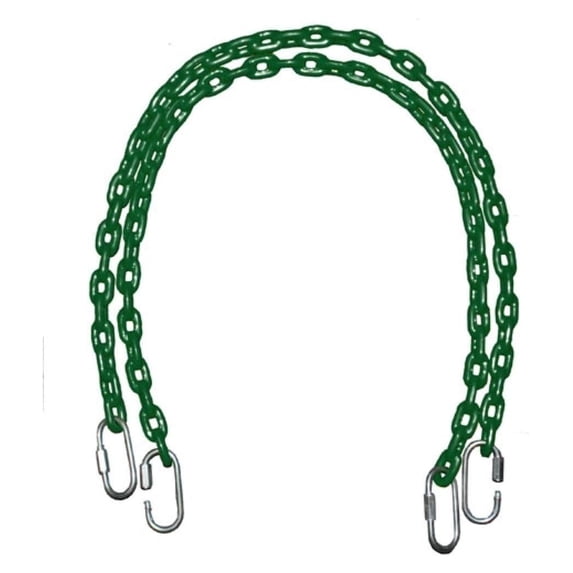 66" Fully Coated Chains (/Residential Grade) + Free Quick for Set (Green)