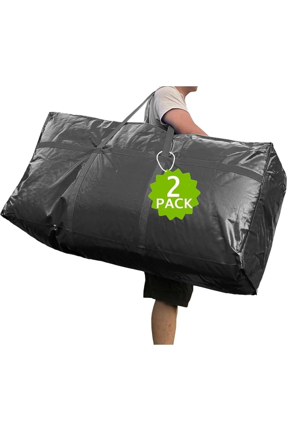 66 Gallon Extra Large Storage Bags, Huge Moving Bags Heavy Duty with Zipper and Stronger Handles, Big Foldable Duffle Bag for Travel - Storage Totes Moving Boxes for College, Christmas Tree, Bedding